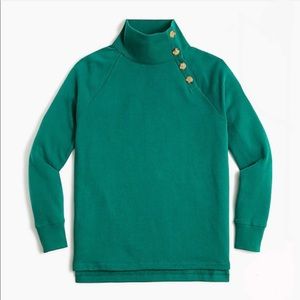 J. Crew wide button tunic sweatshirt